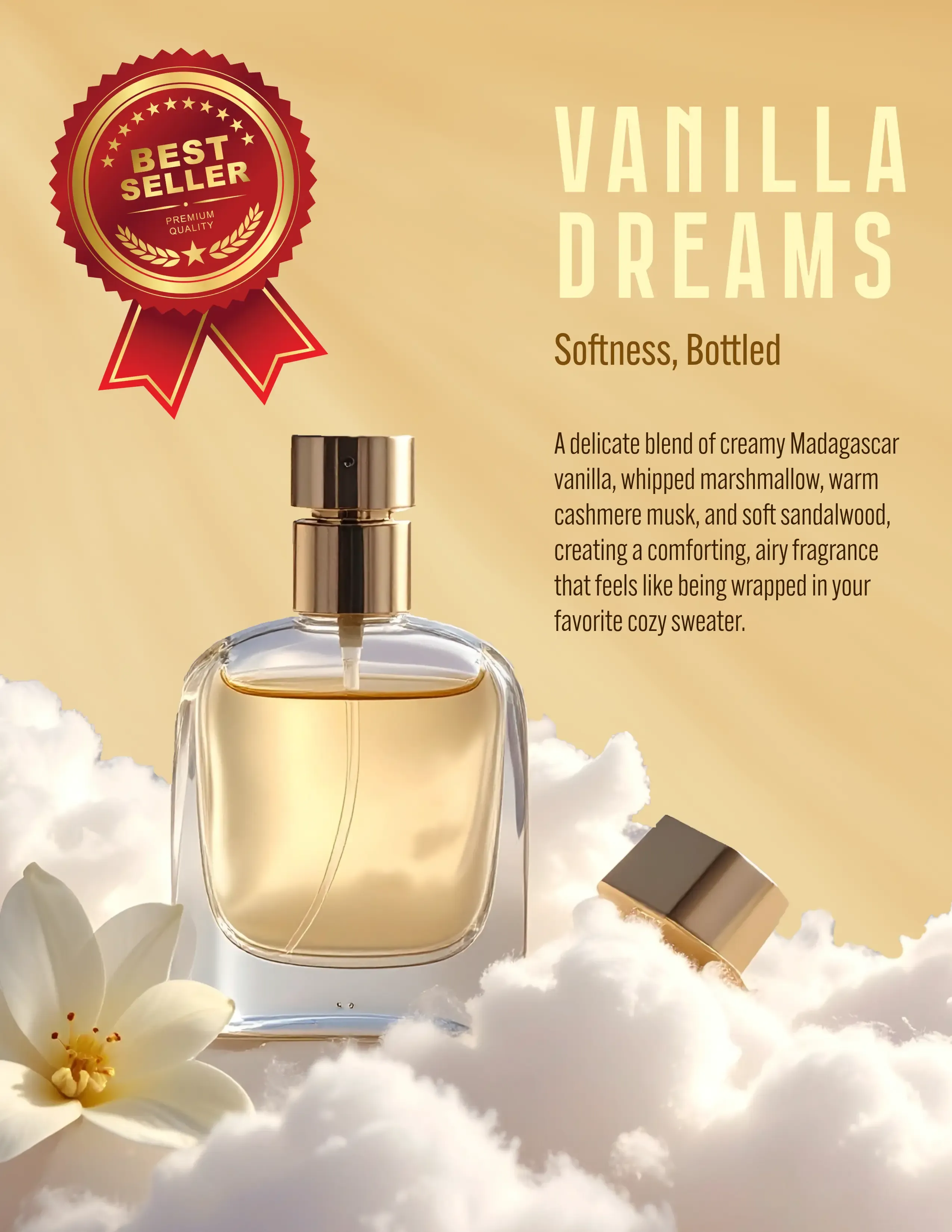 Muestra: Mock-up de Anuncio de Perfume 'Vanilla Dream'