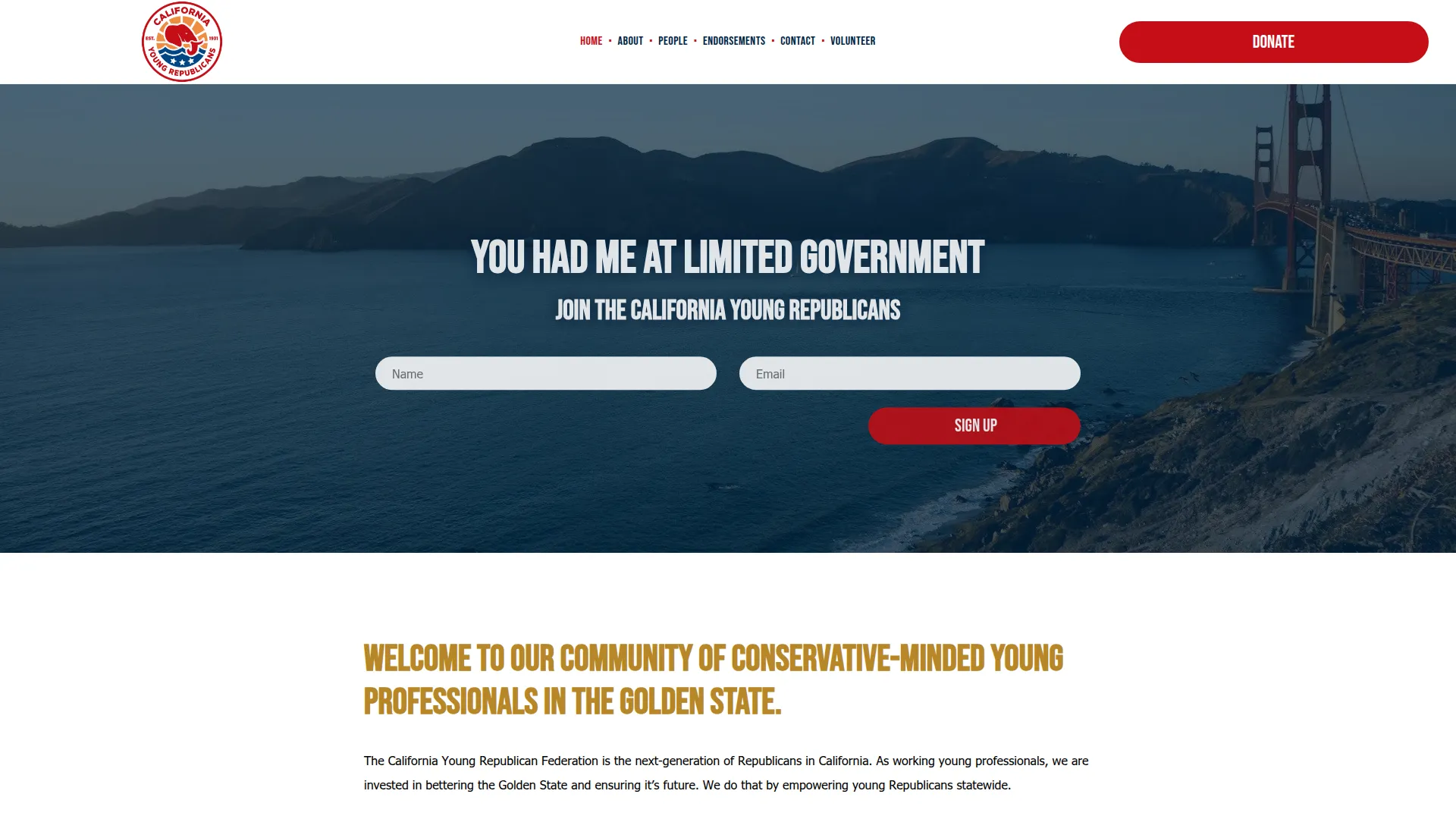 Desktop screenshot of California
