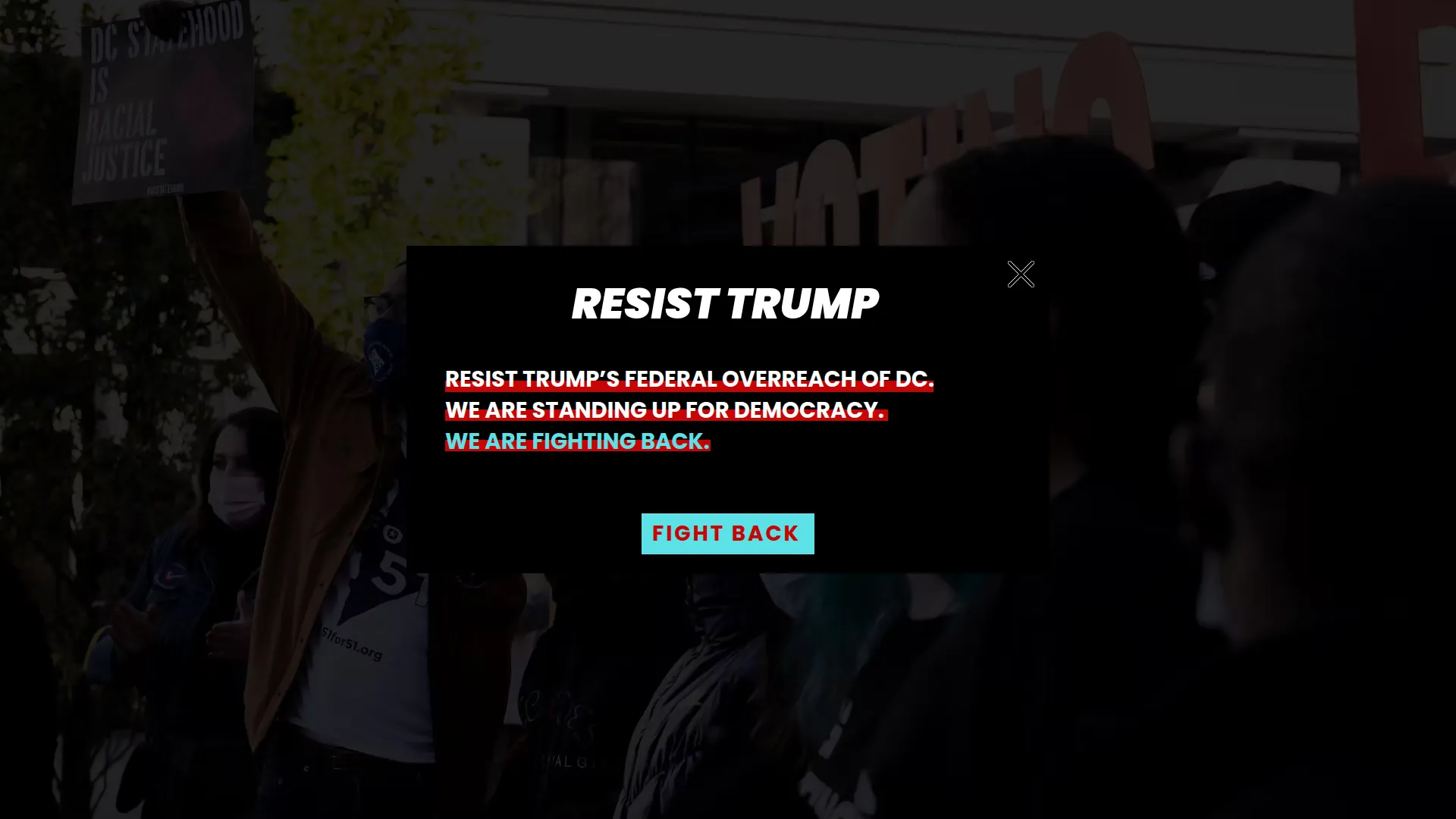 Desktop screenshot of District of Columbia