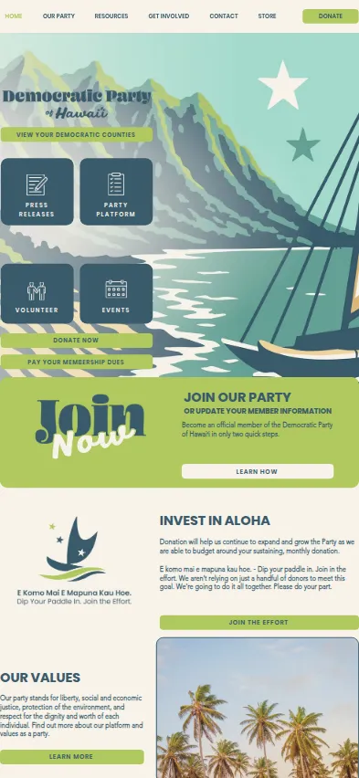 Mobile screenshot of Hawaii