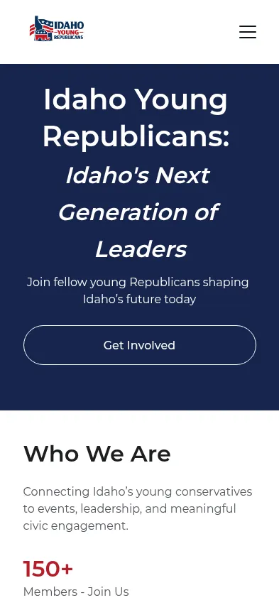 Mobile screenshot of Idaho