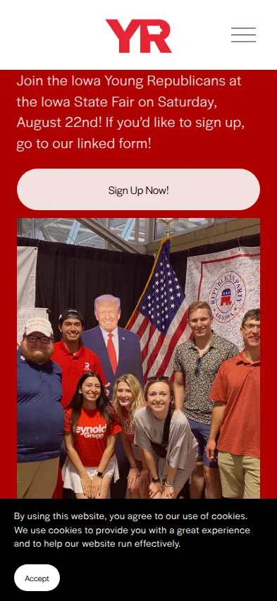 Mobile screenshot of Iowa