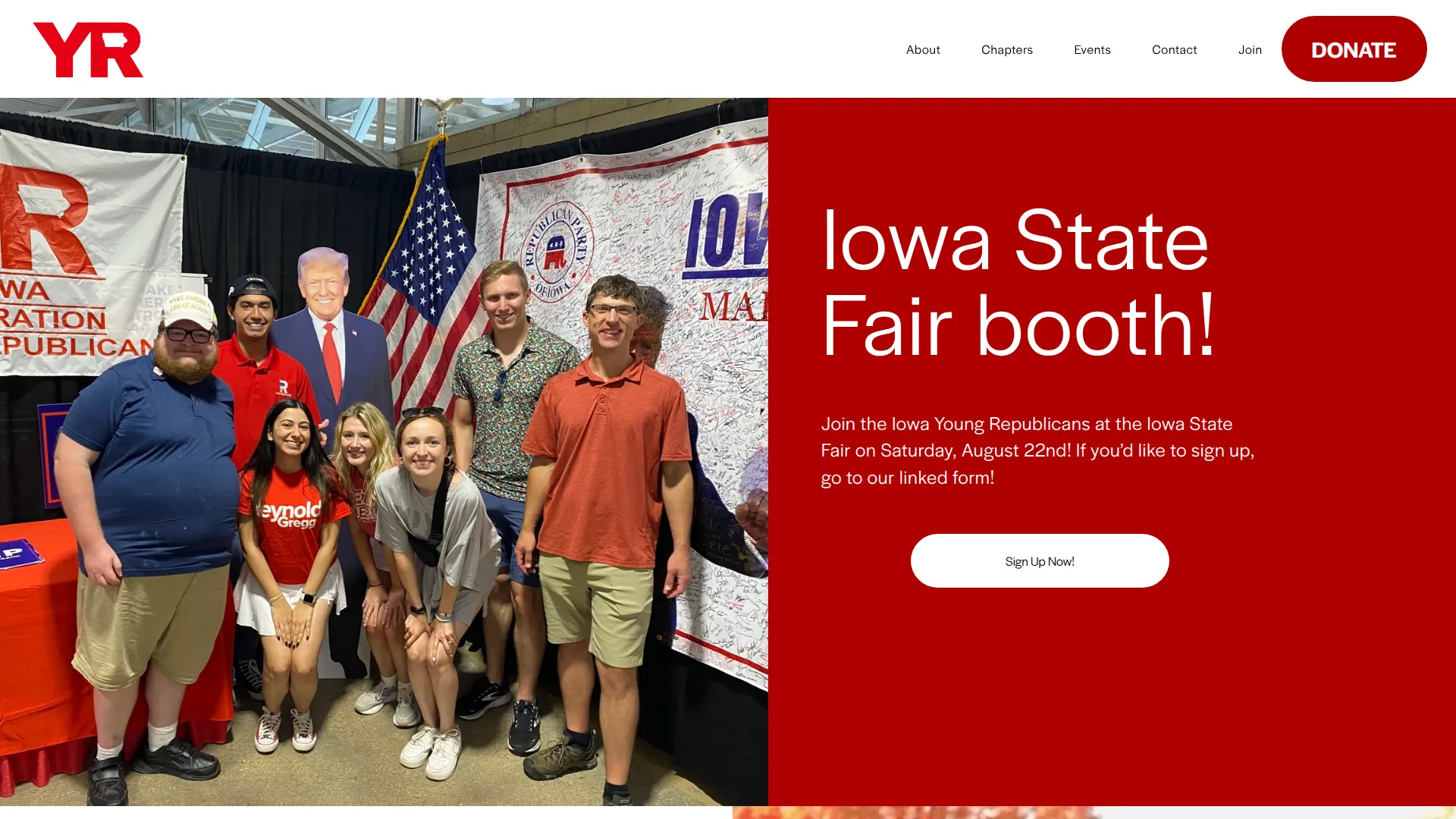 Desktop screenshot of Iowa