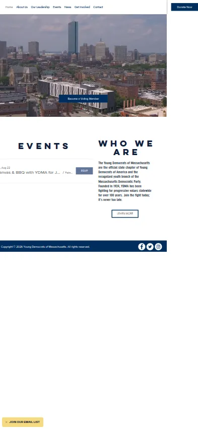 Mobile screenshot of Massachusetts