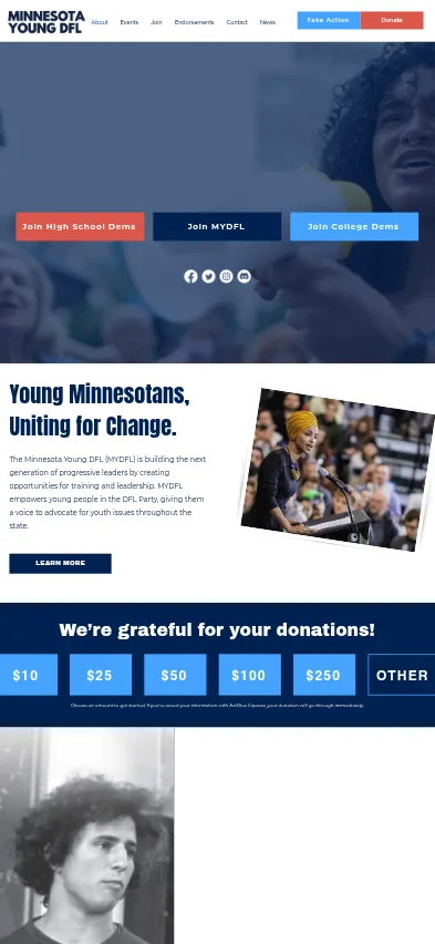 Mobile screenshot of Minnesota