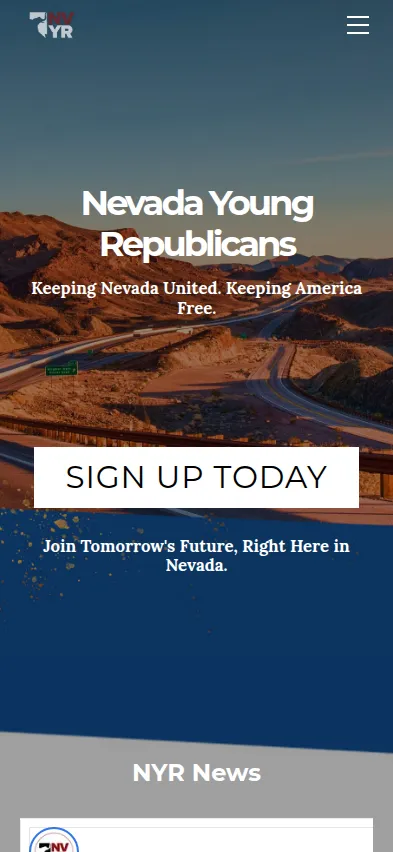 Mobile screenshot of Nevada