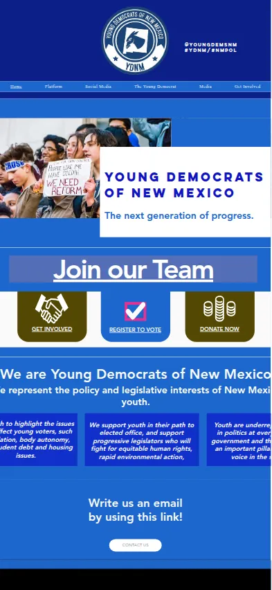 Mobile screenshot of New Mexico