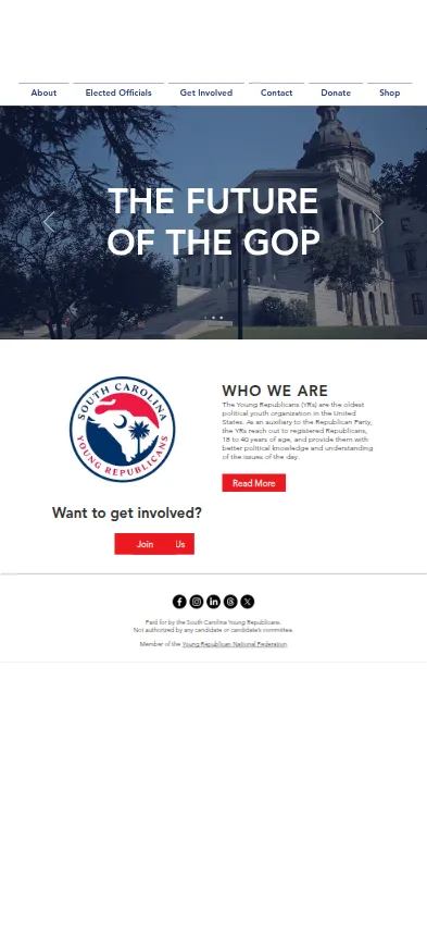Mobile screenshot of South Carolina