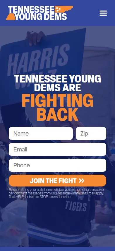 Mobile screenshot of Tennessee
