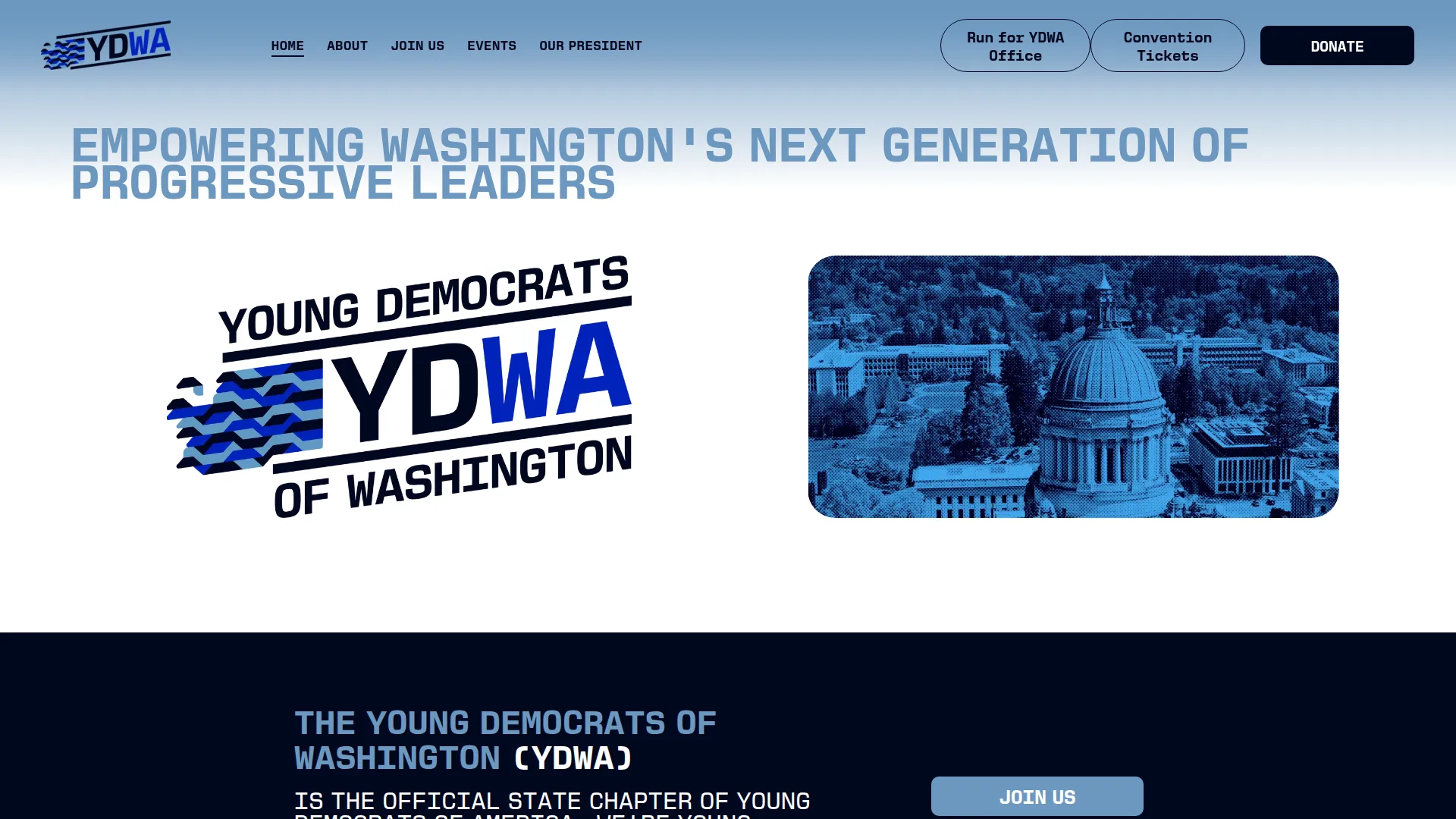 Desktop screenshot of Washington
