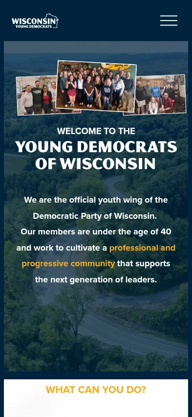 Mobile screenshot of Wisconsin